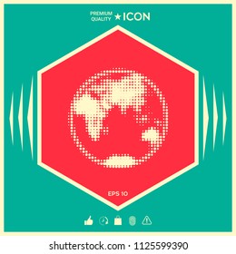 Earth - halftone logo