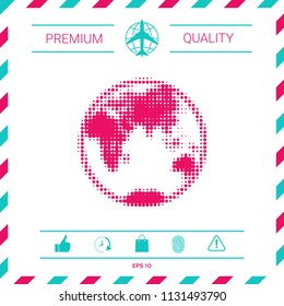 Earth - halftone logo