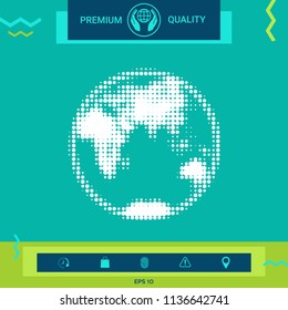 Earth - halftone logo