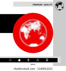 Earth - halftone logo