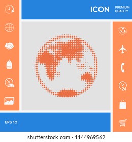 Earth - halftone logo