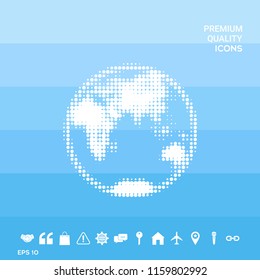Earth - halftone logo
