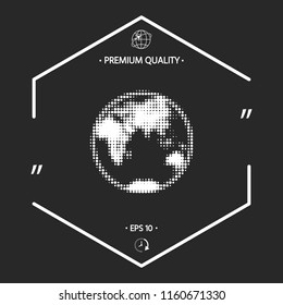 Earth - halftone logo