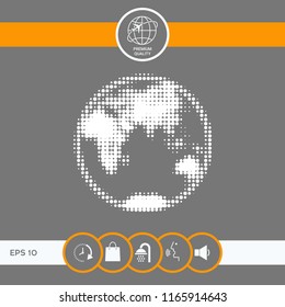 Earth - halftone logo
