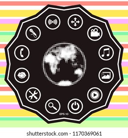 Earth - halftone logo
