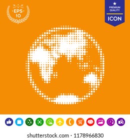 Earth - halftone logo