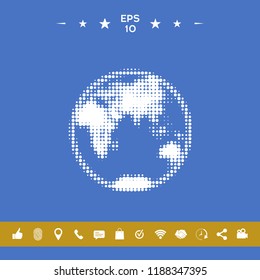 Earth - halftone logo