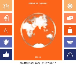 Earth - halftone logo