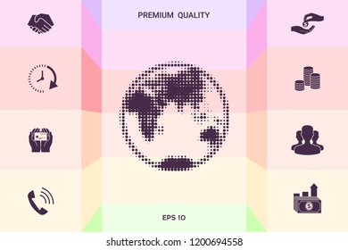 Earth - halftone logo