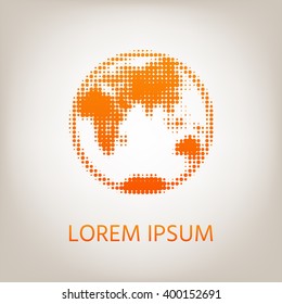 Earth - halftone logo.