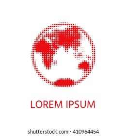 Earth - halftone logo.