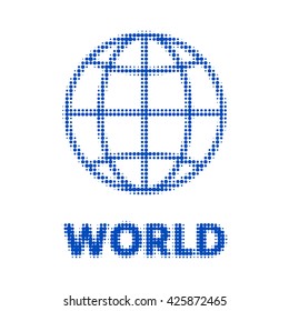 Earth - halftone logo.