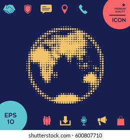 Earth - halftone logo.