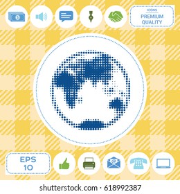 Earth - halftone logo.