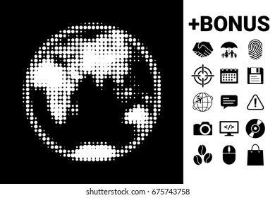 Earth - halftone logo. Earth - halftone logo.