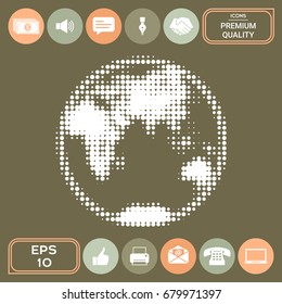 Earth - halftone logo.