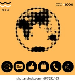 Earth - halftone logo.