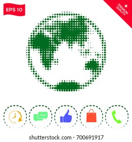 Earth - halftone logo.