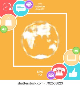 Earth - halftone logo.