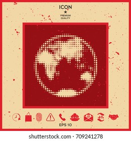 Earth - halftone logo.