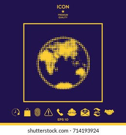 Earth - halftone logo.