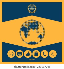 Earth - halftone logo.