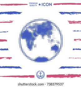 Earth - halftone logo.
