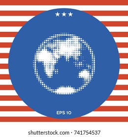 Earth - halftone logo.