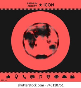 Earth - halftone logo.
