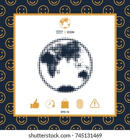 Earth - halftone logo.