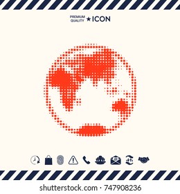 Earth - halftone logo.