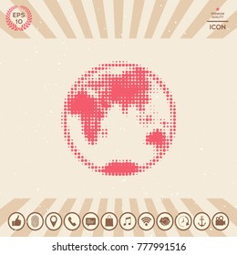 Earth - halftone logo