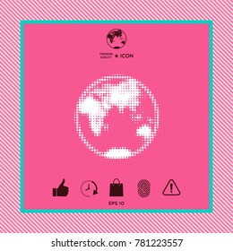 Earth - halftone logo