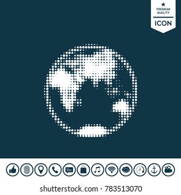 Earth - halftone logo