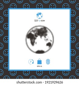 Earth - das halftone Logo. Element für Ihr Design