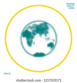 Earth - halftone logo. Graphic elements for your design