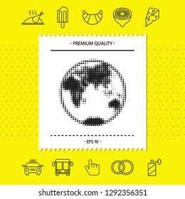 Earth - halftone logo. Graphic elements for your design