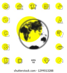 Earth - halftone logo. Graphic elements for your design