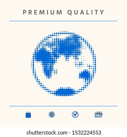 Earth - halftone logo. Graphic elements for your design