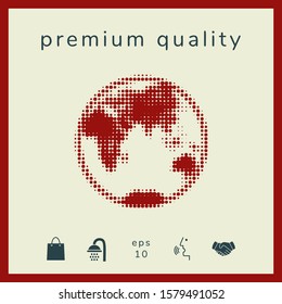 Earth - halftone logo. Graphic elements for your design