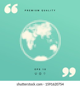 Earth - halftone logo. Graphic elements for your design