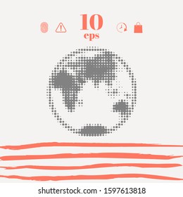 Earth - halftone logo. Graphic elements for your design