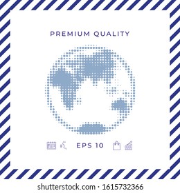 Earth - halftone logo. Graphic elements for your design