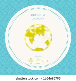 Earth - halftone logo. Graphic elements for your design