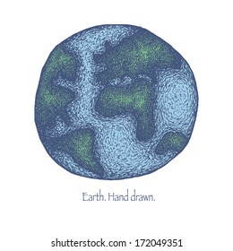 Earth. Hand drawn. Vector illustration eps 8 
