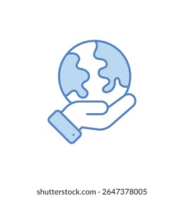 Earth Hand Icon, Vektorgrafik