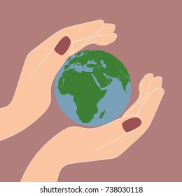 Earth in hands