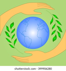 earth in hands earth day