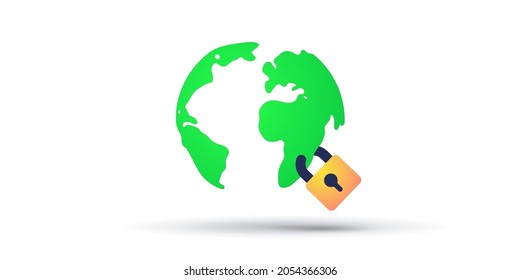 Earth with hands hugged vector illustration