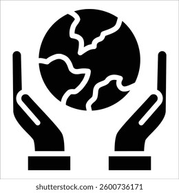 Earth Hands Icon Element For Design
